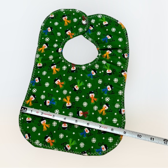 Lot/2 Handmade Bib Fall/Winter Seasons - Picture 7 of 12